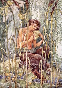 Douce, perçante douce était la musique de la flûte de Pan, illustration de 